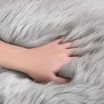 thumbnail image 4 of PiccoCasa Shaggy Area Rugs Fluffy Rug for Home, Light Gray 2.3ftx3ft, 4 of 8