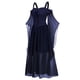 thumbnail image 1 of Vestido con tirantes finos, escote en V y mangas de mariposa con cordones para mujer - Vestido midi evasé para fiesta/playa - Poliéster, diseño estampado, L-XXXXL, 1 of 2
