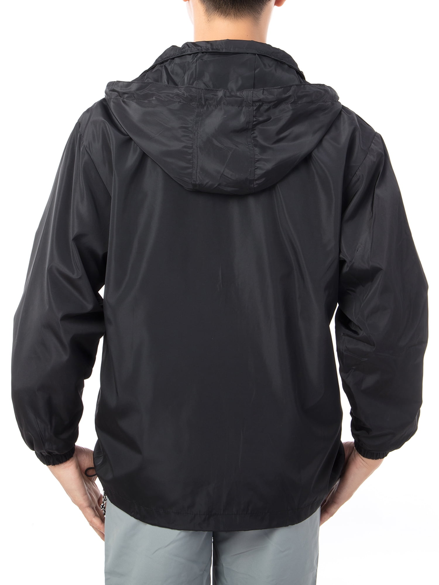 2020 Men/'s Fashion Hooded Raincoat Waterproof Jacket Zip Up Windbreaker 4XL-8XL
