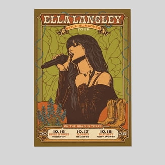 Music Poster Ella Langley Still Hungover Tour 2025 New Size 24