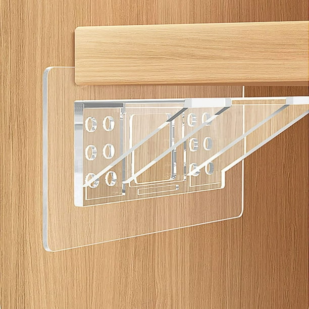 12 Piezas de Soporte de Estante Adhesivo de Gran Tamaño, Clavijas de Soporte de Estante de Diseño Engrosado y Reforzado de Doble Fila para Estantes de Cocina