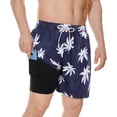 thumbnail image 3 of SURJDE Mens Swim Trunks Quick Dry Mens Board Shorts Bathing Suits Mens Swim Trunks with Compression Liner, 3 of 6