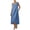 Blue, variant on Fmbrln Dresses for Women Summer Sleeveless V Neck Long Dress Casual Loose Solid Dress with Pockets