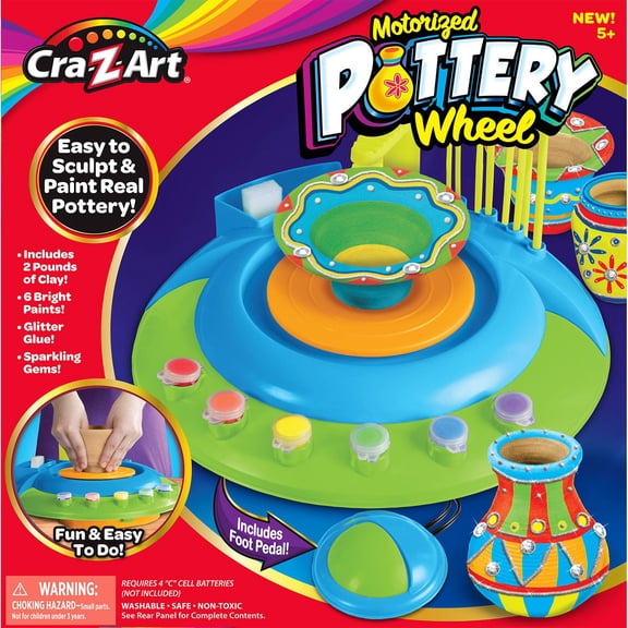 Cra-Z-Art Real Motorized Pottery Wheel Activity Set for Kids