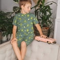 thumbnail image 4 of Fotbe Cute Yoga Frogs Pijama Estampada de 2 Piezas para Niños – Ropa de Dormir de Manga Corta Cómoda para Niños y Niñas, Camiseta y Shorts de Algodón-Large, 4 of 6
