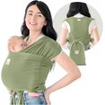 thumbnail image 1 of KeaBabies Portabebés para bebé, D-Lite Baby Wrap – Portabebés ajustable para bebé, portabebés recién nacido a niño, portabebés portabebés para bebé, portabebés con correa de anillo (oliva doble), 1 of 5