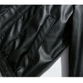 thumbnail image 3 of Awdenio Womens Oversized Leather Jackets Mens Faux Leather Jacket 90s Vintage Biker Racing Moto Jackets,Size 2XL, 3 of 5