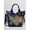 thumbnail image 3 of Bolso de hombro para mujer, bolso de mano de lona con lentejuelas brillantes bordadas con pavo Abanopi  Paquete de hombro para mujer, 3 of 5