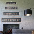 thumbnail image 2 of USS RENTZ FFG 46 Vintage Aluminum Street Sign us navy ship veteran sailor rustic metal tin gift | Indoor/Outdoor | 30" Wide, 2 of 4