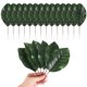 thumbnail image 1 of Paquete de 20 hojas artificiales, hoja verde falsa con tallos para bricolaje 8.2x21cm, 1 of 7