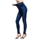 thumbnail image 4 of Leggings elásticos de cintura alta con estampado de rayas imitación denim para mujer - Pantalones térmicos de poliéster para senderismo y yoga para todas las estaciones, 4 of 8