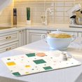 thumbnail image 6 of Yayeee Dish Drying Mat for Kitchen Counter 16"x18" Microfiber Absorbent Pad, Green Abstract Pattern, 6 of 7
