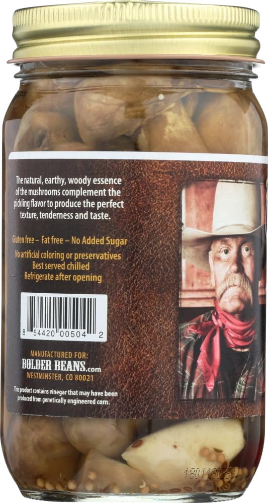Bolder Beans Pickled Mushrooms 16 oz (Pack Of 6)