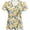 Z2Yellow, variant on Womens Lemon Fruit Graphic T Shirt All Over Summer Leaves Print V Neck Short Sleeve Tee Tropical Botanical Vacation Tops