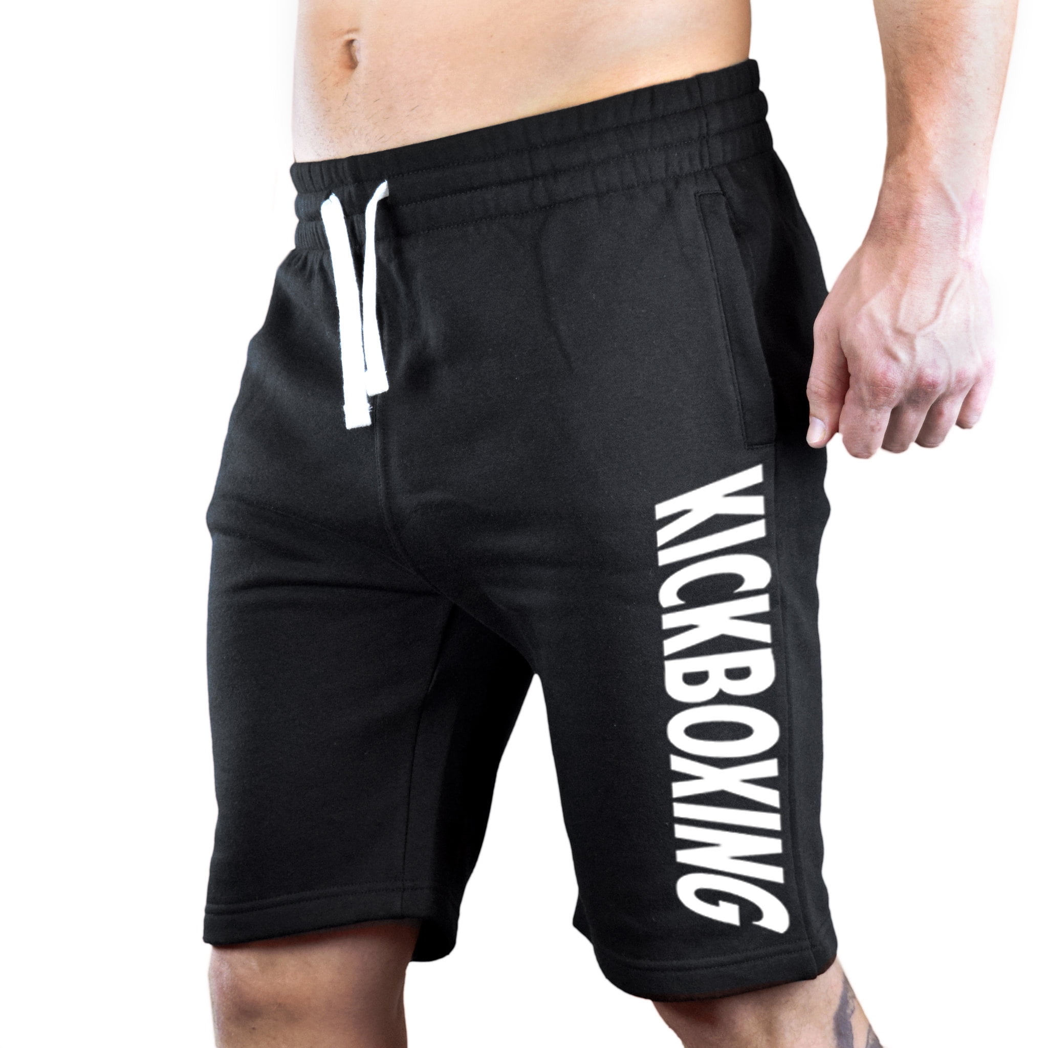 Men's Kickboxing V440 Black Fleece Jogger Sweatpant Gym Shorts Medium ...