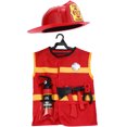thumbnail image 1 of Juego de disfraces de bombero para niños de 7 piezas Ropa de juego de experiencia profesional para niños, 1 of 4