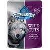Blue Buffalo Wilderness Trail Toppers Wild Cuts High Protein Grain Free, Natural Wet Dog Food, Chunky Beef Bites in Hearty Gravy 3-oz pouch (pack of 24)
