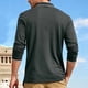 thumbnail image 4 of pstuiky camisas de manga larga para hombre, Top informal holgado de color liso con medio botón y solapa de manga larga para hombre top de hombre xl, 4 of 7