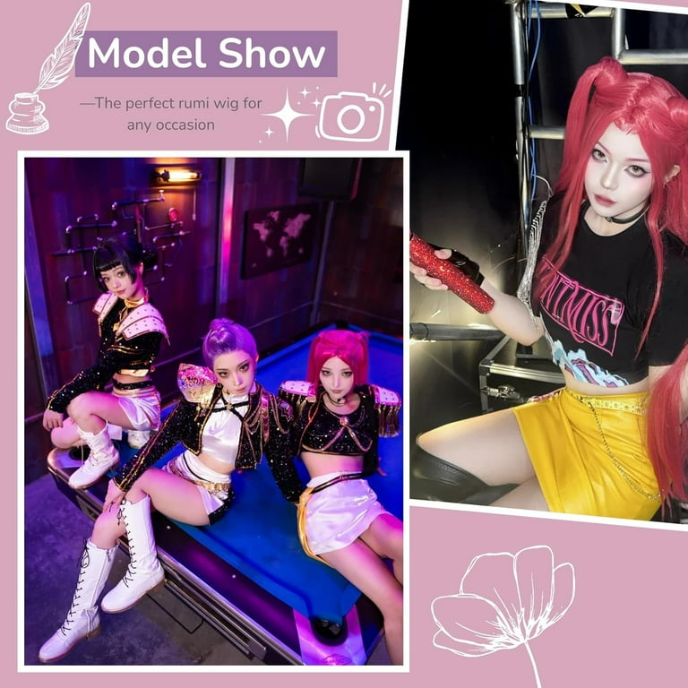 Extensions à Tresser Synthétiques Violet - 2 Pièces - Longues, Pour Cosplay Halloween Déguisement Enfants