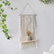 thumbnail image 5 of Estante para colgar en la pared, estantes de pared con cuerda tejida hecha a mano, para cocina, baño, almacenamiento en el hogar, estante flotante de pared para plantas de interior, 5 of 5