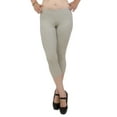 thumbnail image 1 of Vivian's Fashions Capri Leggings - Cotton, Junior Size (Grey, 2X), 1 of 3