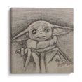 thumbnail image 1 of Cuadro decorativo - Baby Yoda Grafito, Artsy Greece 70x70 Canvas Lab Blanco y negro, Series de TV, Star Wars, Superhéroes, Héroes, 1 of 2