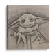 thumbnail image 1 of Cuadro decorativo - Baby Yoda Grafito, Artsy Greece 50x50 Canvas Lab Blanco y negro, Series de TV, Star Wars, Superhéroes, Héroes, 1 of 2
