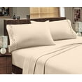 thumbnail image 1 of Italian Design 1800 Series Egyptian Comfort Super Soft Embroidery 4 Piece Sheet Set (Full, Sand), 1 of 1