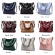 thumbnail image 5 of Bolsos de mujer para mujer Bolsos grandes de piel encerada con aceite Re, Bolso azul cielo, 5 of 5