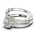 thumbnail image 4 of Beautiful 1.75 Carat Round Cut Diamond Moissanite Floral Engagement Ring, Antique Wedding Ring, One Matching Band in 10k Solid White Gold, Gift For Her In Festival Time, Promise Ring, 4 of 4