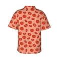 thumbnail image 3 of Fotbe Tomato Hawaiian Shirt for Men Unisex Summer Beach Casual Short Sleeve Cotton Linen Button Down Shirts-Large, 3 of 9