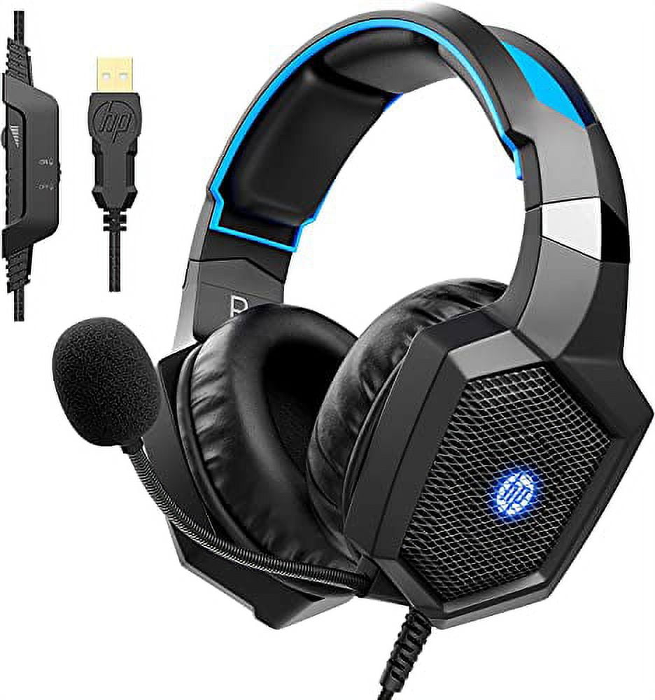 HP USB Gaming Headset PC Over Ear Headphones 7.1 Surround Sound with
