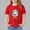 Red, variant on Avrnliq Girls' Blue Cartoon Graphic 100% Cotton Crewneck Short Sleeve Tee, Soft Breathable Machine Washable Casual T-Shirt for Little & Big Girls 2-13 Years,Size 5-6 T
