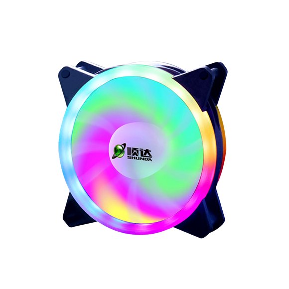 TFixol Ventilateur de Boîtier RGB 120mm Châssis Ventilateurs de Refroidissement Radiateur d'Ordinateur Roulement Hydraulique/anti-vibration/dissipation Thermique Efficace