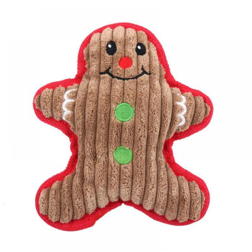 Pet Dog Toys for Small Large Dogs Christmas Plush Pet Puppy Squeaky Chew Bite Resistant Toy Pets Accessories Supplies