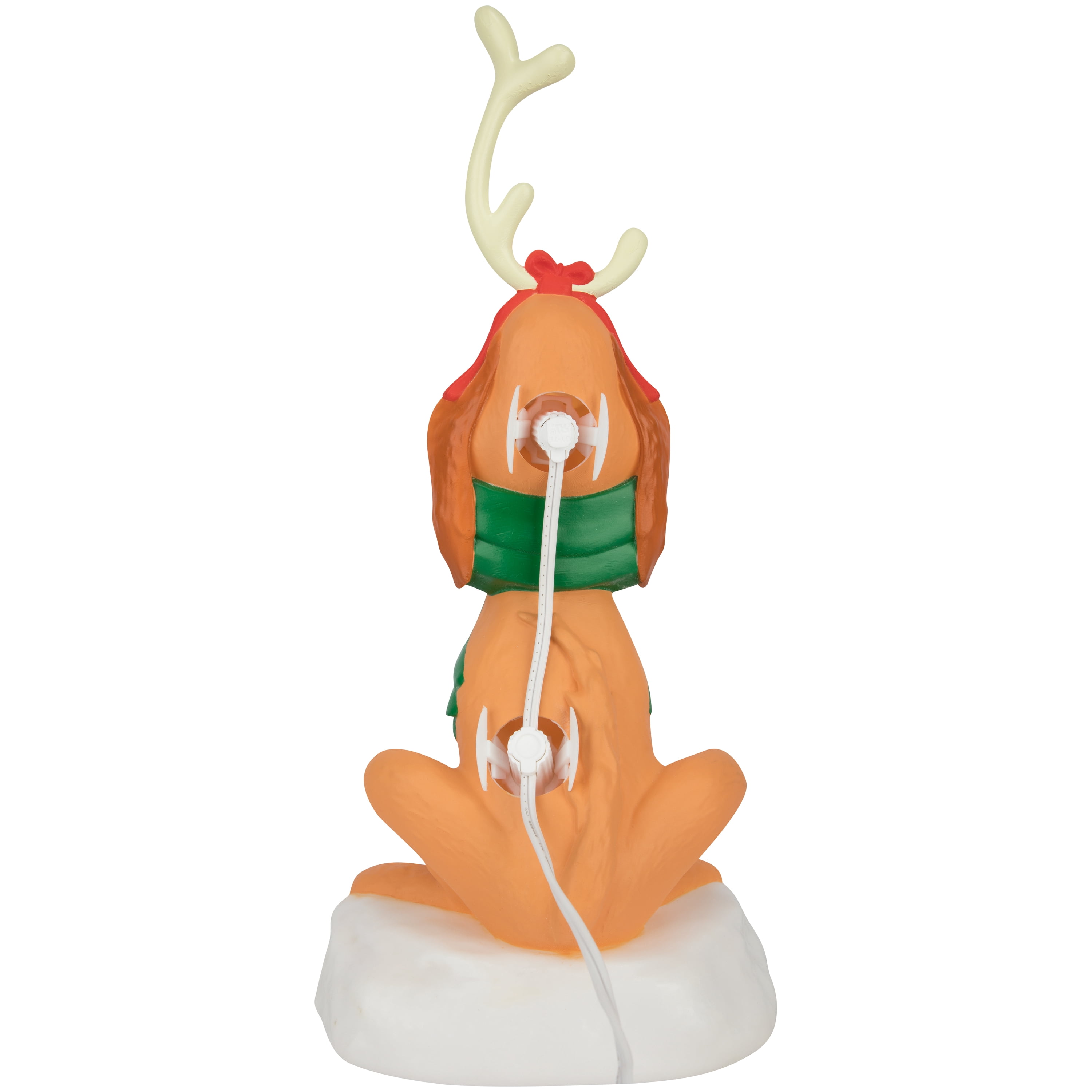 Christmas Blow Mold Lighted Covered Outdoor Decor Max with Antler from Dr. Seuss, 14 in