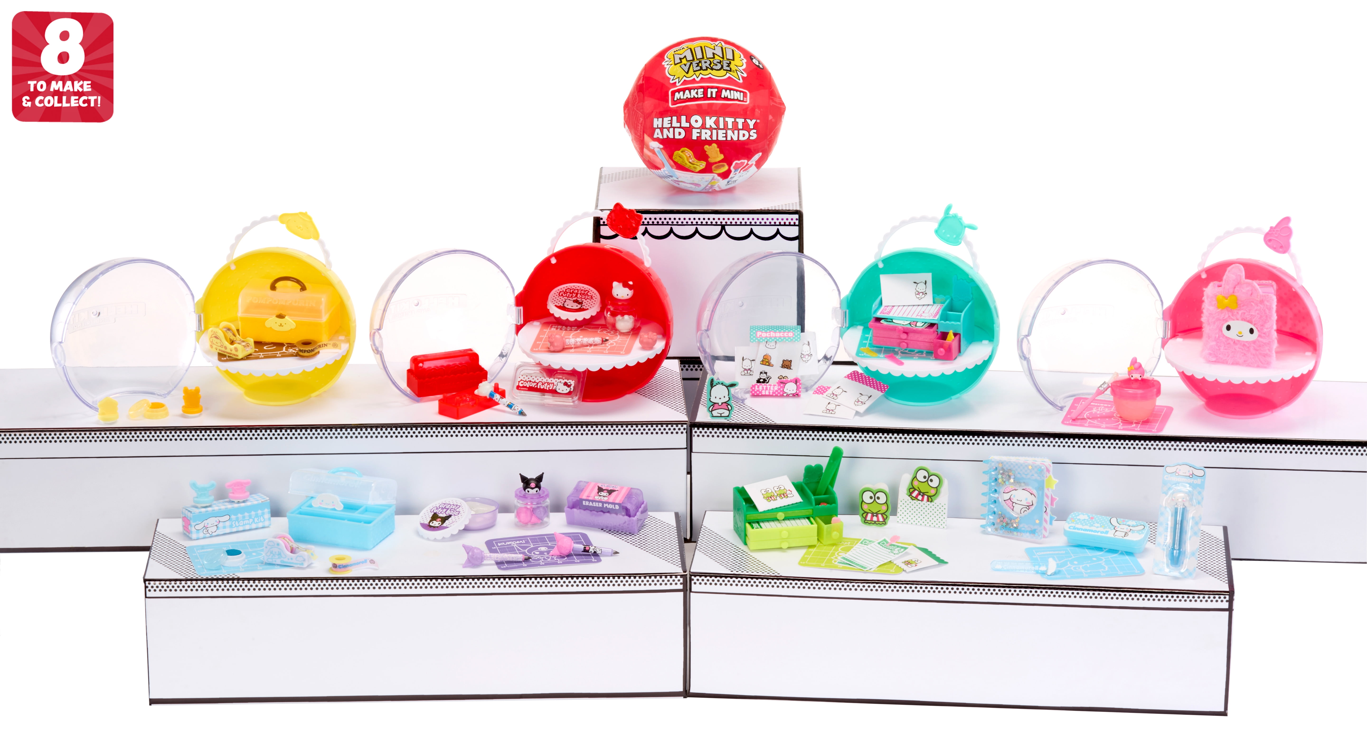 MGA's Miniverse Make It Mini Hello Kitty and Friends Series 3 Mini Collectibles, Sanrio, Retro Stationery Replicas, Crafts, 8+
