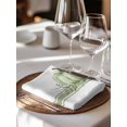 thumbnail image 6 of Fall Cloth Napkins Set of 8 Reusable Dinner Napkins, Sage Green Pumpkin Thanksgiving Stripe Leaf Cocktail Napkin Washable Table Napkins for Wedding/Holiday Party/Baby Shower 20"x20", 6 of 7