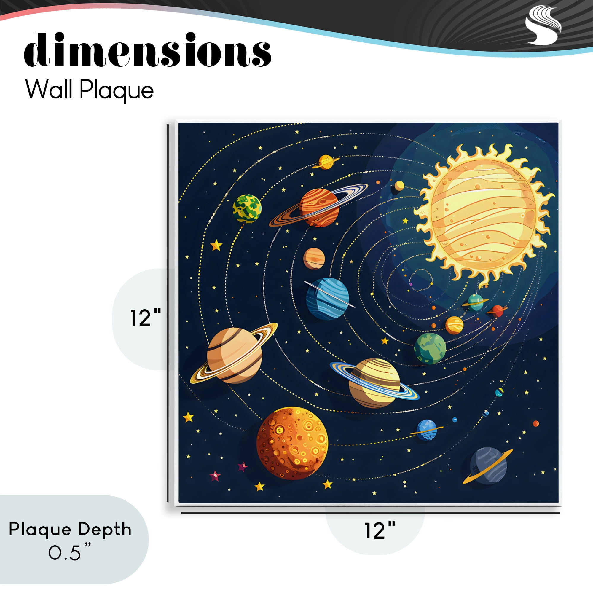 Stupell Industries Planets Around The Sun Wall Plaque Art, design by Creative Studio