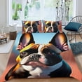 thumbnail image 2 of Bulldog Francés Conjunto de sábanas temático, trío de piezas, cómodo y amigable con la piel, diseño único, regalo de decoración para el hogar para familiares, amigos y fans,140cm *210cm, 2 of 6