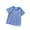 Blue, variant on Dursoulink Birthday Party Short Sleeve Round Neck Blouse for Girls, Striped Print, Soft Polyester Spandex Blend, Four Season Wear, Toddler to Kids Size 80-140