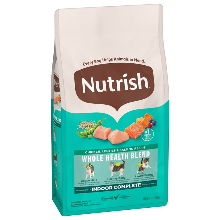 Nutrish Dry Cat Food Indoor Complete Chicken, Lentils Salmon