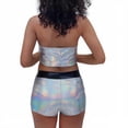 thumbnail image 7 of Afdoent Shorts For Women Solid Color Shiny Leather Stage Performance Pants Gold Embossed Leather High Waist Shorts 2026 Beach Vacation Clothes, 7 of 7