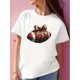 thumbnail image 1 of Girls' Casual Summer T-Shirt with Chic Bow & Football Print - Comfy Short Sleeve Crew Neck Top, Ideal for Outdoor Activities Tee For Adult, Men, Women, Teen, Teenager, Adolescent, Youth, 1 of 6