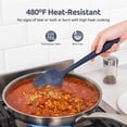 thumbnail image 4 of U-Taste 480°F High Heat Resistant Silicone Spatula Set of 3, BPA-Free Food Grade Kitchen Cooking Baking Mixing One Piece Seamless Flexible Rubber Scraper for Nonstick Cookware (Midnight Blue), 4 of 10