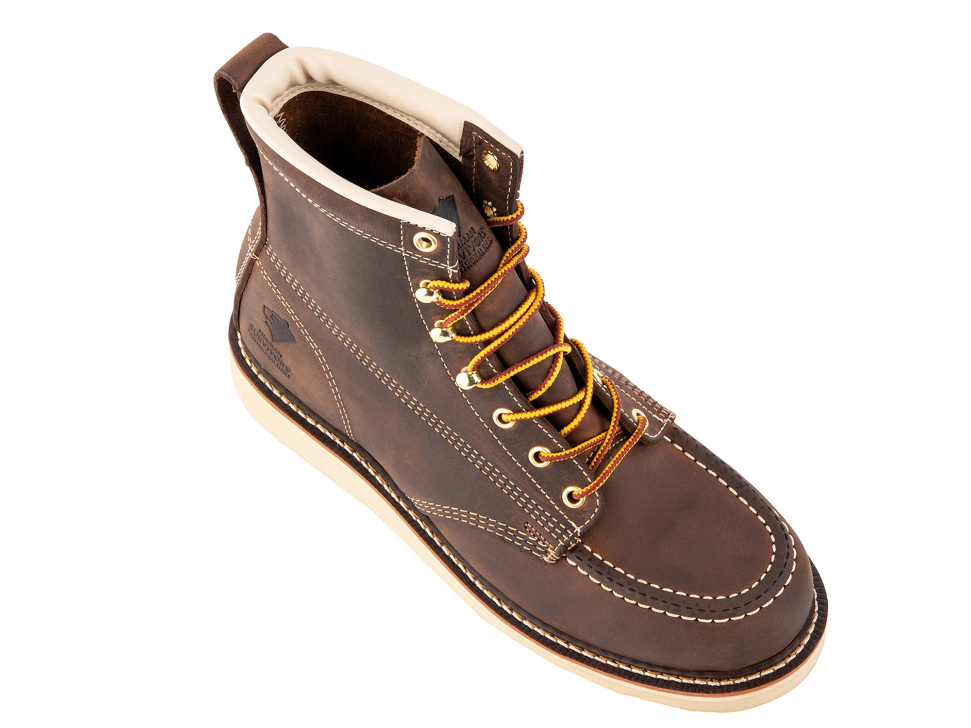 Herman Survivors Professional Men's Soft Toe Full Grain Leather Backhaul Brown Work Boots