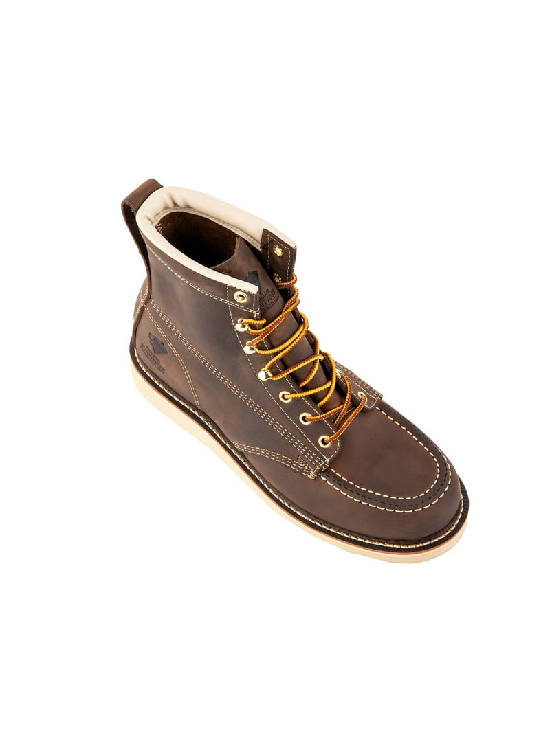 ✅Mens 10 Herman Survivors Revolver Leather Work Boots Brown Soft-Toe Lace-Up FO Herman Survivors Professional Men main image 2