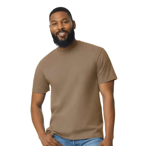 Gildan Unisex Softstyle Midweight T-Shirt Ring-Spun Cotton Tee Shirts (Brown Savana, M)