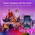 thumbnail image 3 of Tira de LED, tiras de LED RGB, tiras de luz, control de aplicaciones, luz de 20 m con 600 luces + 23 botones de música Bluetooth + fuente de alimentación 5A a prueba de agua ACTIVE Biensenido a ACTIVE, 3 of 4