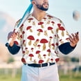 thumbnail image 5 of Lsque Red Mushroom Pattern Mens Polo Golf Shirts Funny Graphics Shorts Sleeve Button Shirts Baseball T-shirt-X-Large, 5 of 7
